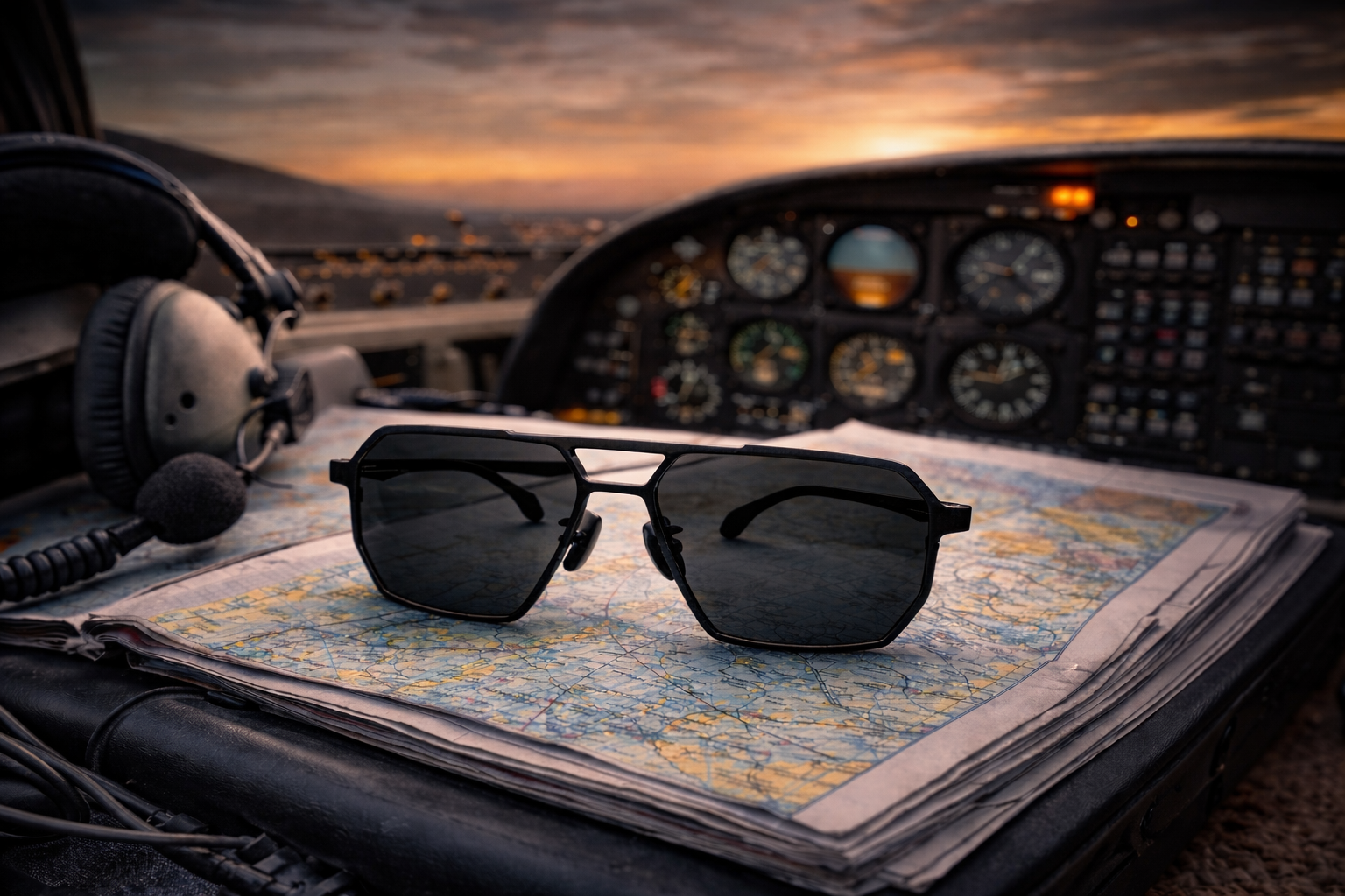 Performance aviation eyewear hero background