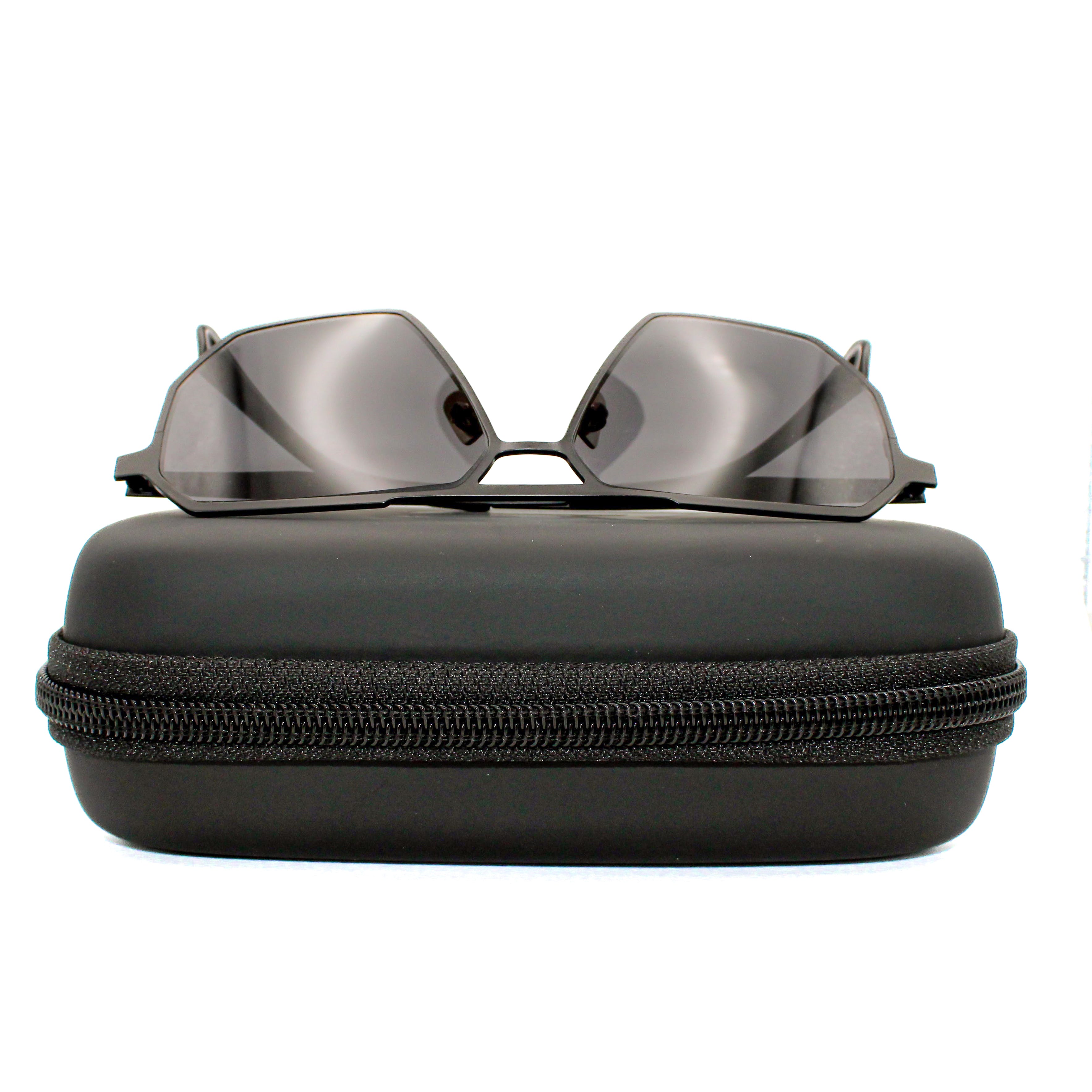 SkyRift performance sunglasses with protective hard case designed for pilots and outdoor performance